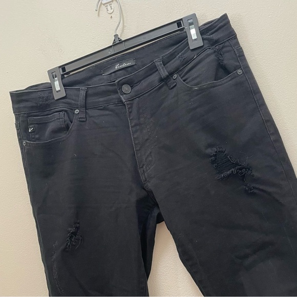 KanCan Black Distressed Brianna Mid Rise Ankle Skinny Jeans Size 30 - Picture 5 of 16